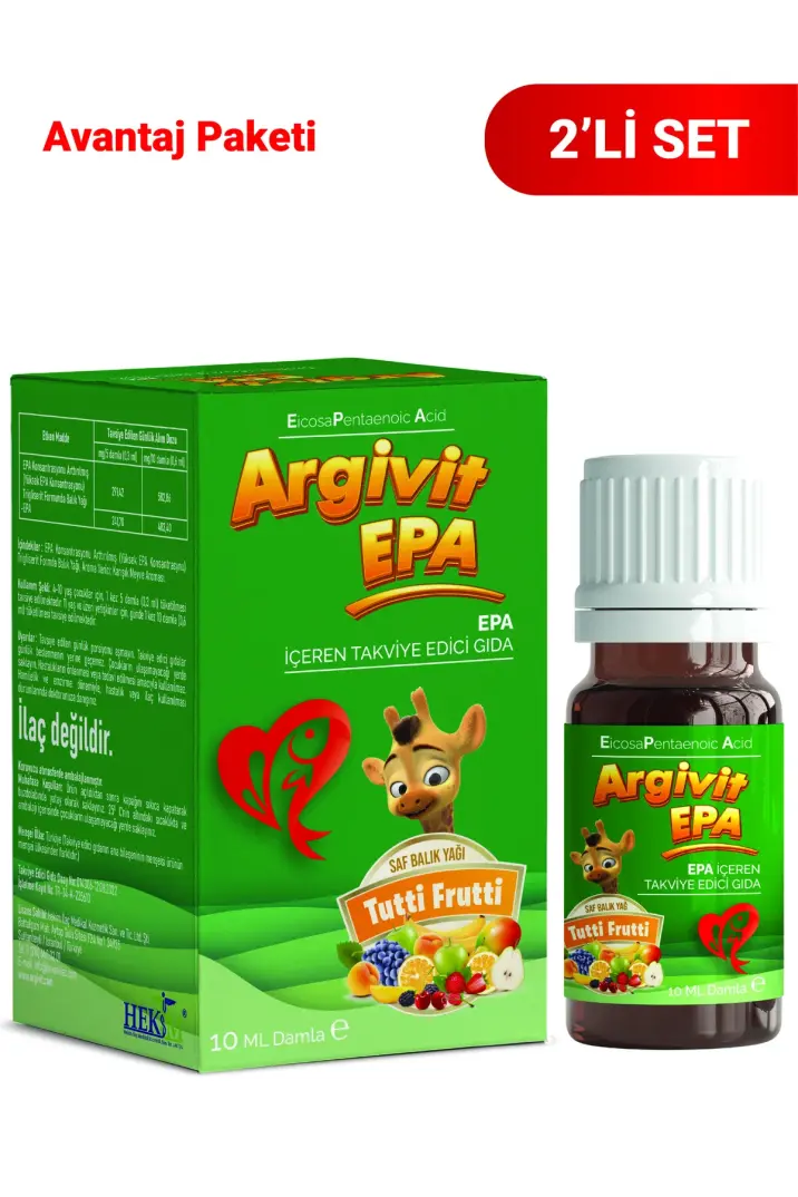 Argivit Epa Tutti Frutti Aromalı Damla 10 Ml - 1