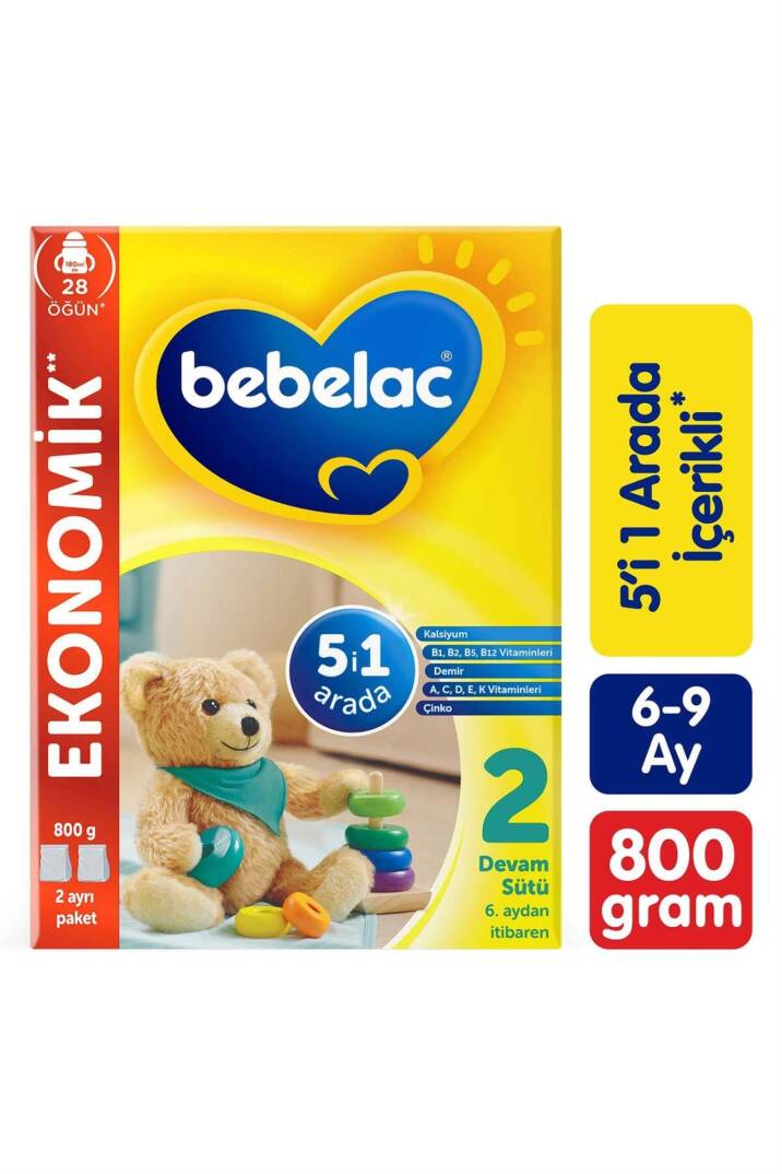 Bebelac 2 Devam Sütü 6 Ay+ 800 gr - 1