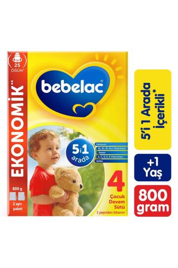 Bebelac 4 Çocuk Devam Sütü 1 Yaş+ 800 gr - 1
