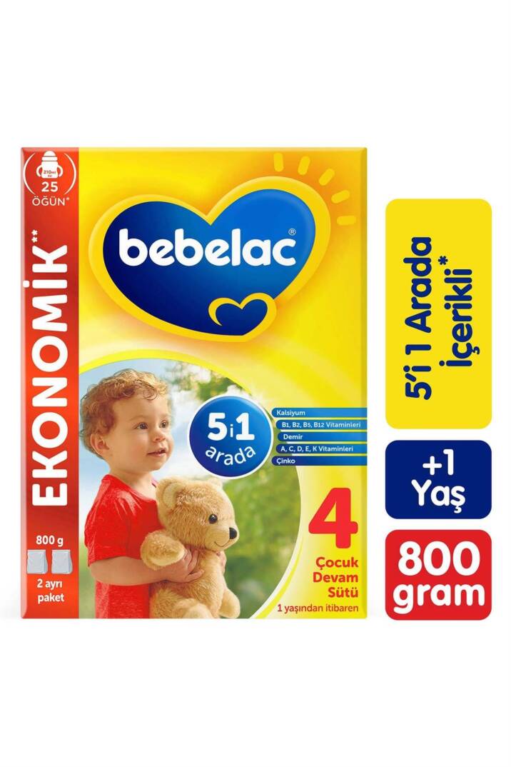 Bebelac 4 Çocuk Devam Sütü 1 Yaş+ 800 gr - 1