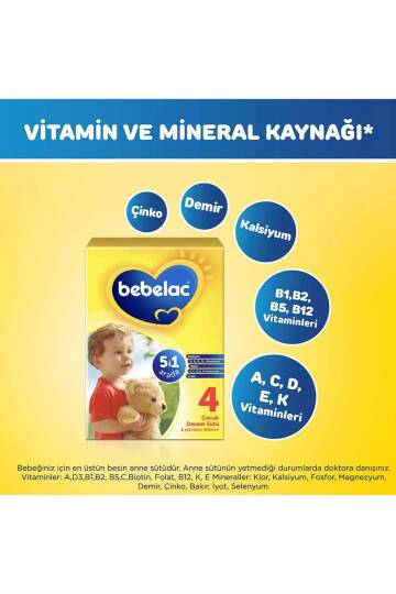 Bebelac 4 Çocuk Devam Sütü 1 Yaş+ 800 gr - 4