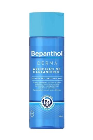 Bepanthol Derma Arındırıcı & Canlandırıcı Günlük Yüz Temizleme Jeli 200ML l Kuru ve Hassas Ciltler