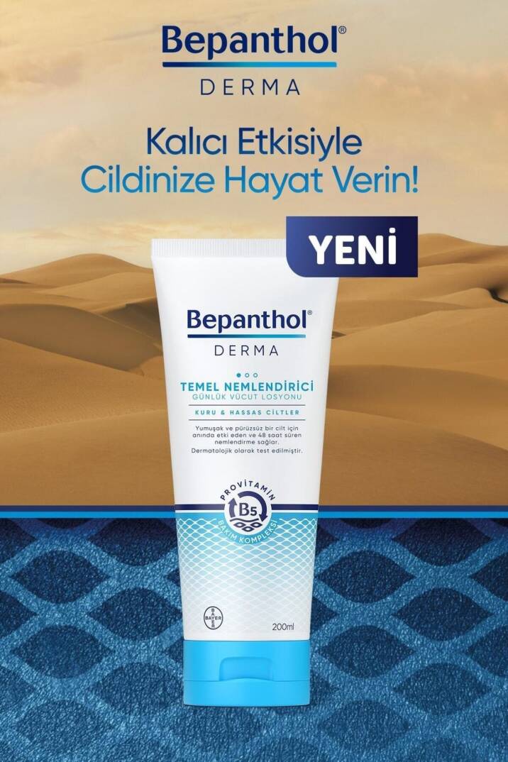 Bepanthol Derma Temel Nemlendirici Vücut Losyonu 200 ml Kuru ve Hassas Ciltler - 3