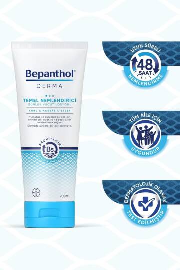 Bepanthol Derma Temel Nemlendirici Vücut Losyonu 200 ml Kuru ve Hassas Ciltler - 7