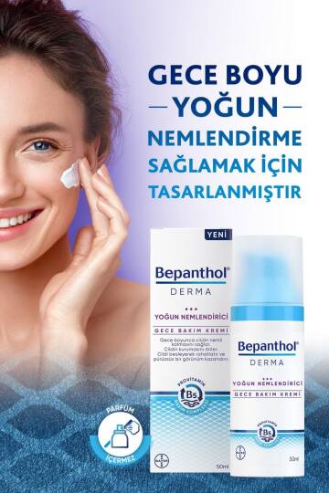 Bepanthol Derma Yoğun Nemlendirici Gece Bakım Kremi 50 ml Provitamin B5 Bakım Kompleksi - 4