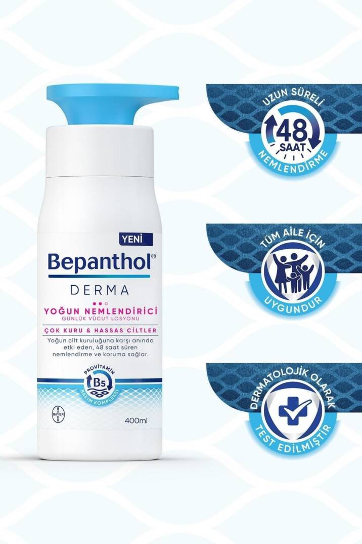 Bepanthol Derma Yoğun Nemlendirici Vücut Losyonu 400 ml Çok Kuru ve Hassas Ciltler - 2