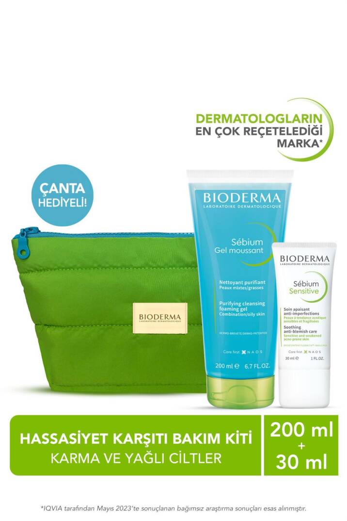 Bioderma Akne Eğilimli Ciltler için Hassasiyet Karşıtı Bakım Kiti - 1