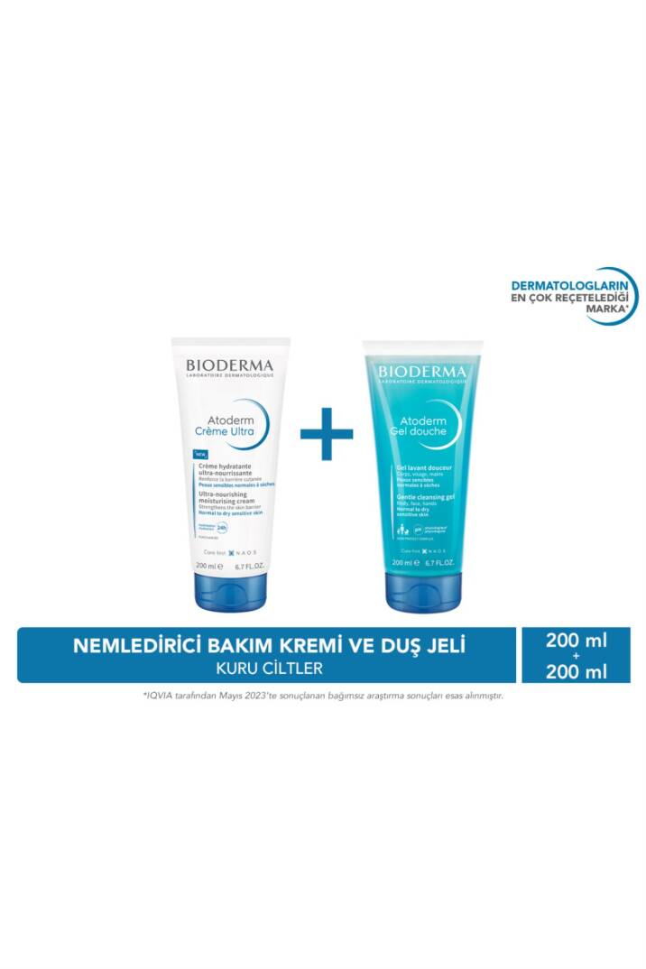 Bioderma Atoderm Cream Ultra 200 ml & Atoderm Shower Gel 200 ml - 1