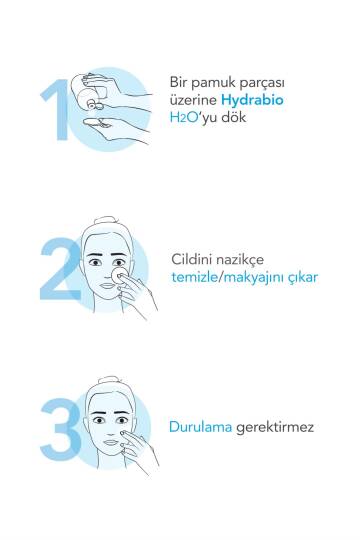 Bioderma Hydrabio H2O Micellar Makyaj Temizleme Suyu 2'li Set Nemlendirici Yüz ve Göz Çevresi 500 ml - 3