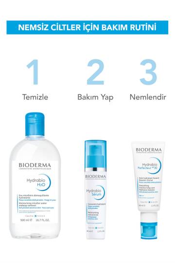 Bioderma Hydrabio H2O Micellar Makyaj Temizleme Suyu 2'li Set Nemlendirici Yüz ve Göz Çevresi 500 ml - 6