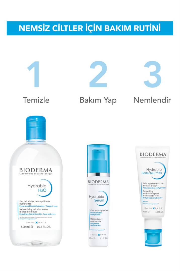 Bioderma Hydrabio H2O Micellar Makyaj Temizleme Suyu 2'li Set Nemlendirici Yüz ve Göz Çevresi 500 ml - 6