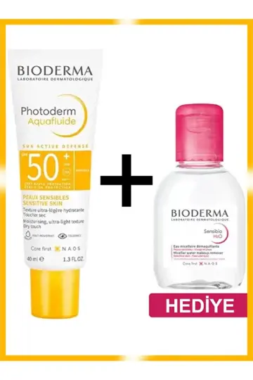 Bioderma Photoderm Aquafluide SPF50+ 40 ML- Sensibio H20 100 ML - 2