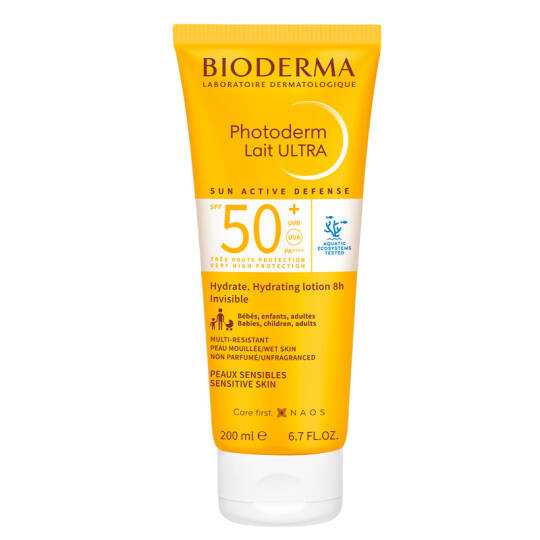 Bioderma Photoderm Lait Ultra SPF50+ Tüm Ciltler için Yüksek Koruma Süt Formda Yüz, Vücut Güneş Kremi 200 ml