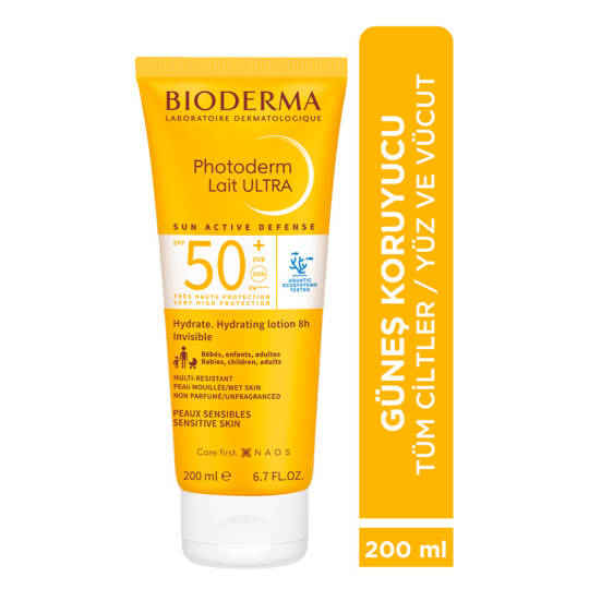 Bioderma Photoderm Lait Ultra SPF50+ Tüm Ciltler için Yüksek Koruma Süt Formda Yüz, Vücut Güneş Kremi 200 ml - 2