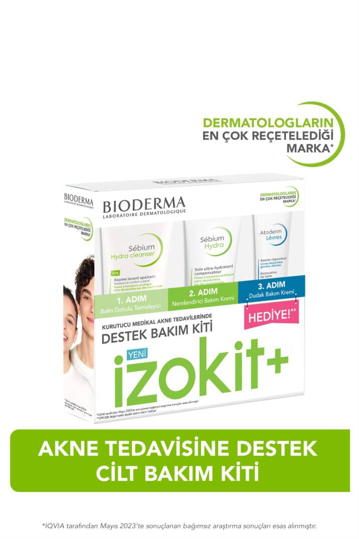 Bioderma Sebium İzokit+ Kurutucu Akne Tedavisine Destek Cilt Bakım Kiti - 3