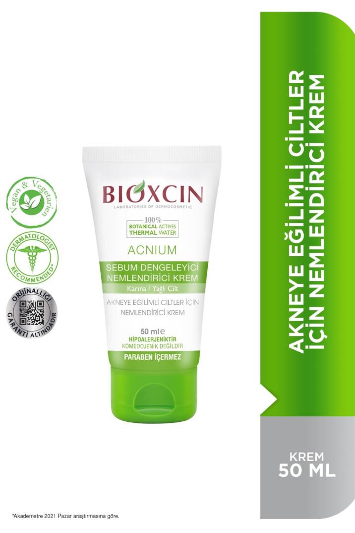 Bioxcin Acnium Dengeleyici Nemlendirci Krem 50ml - 1