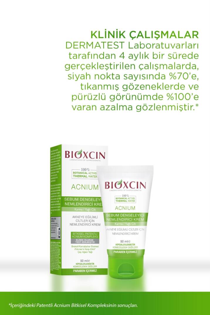 Bioxcin Acnium Dengeleyici Nemlendirci Krem 50ml - 2