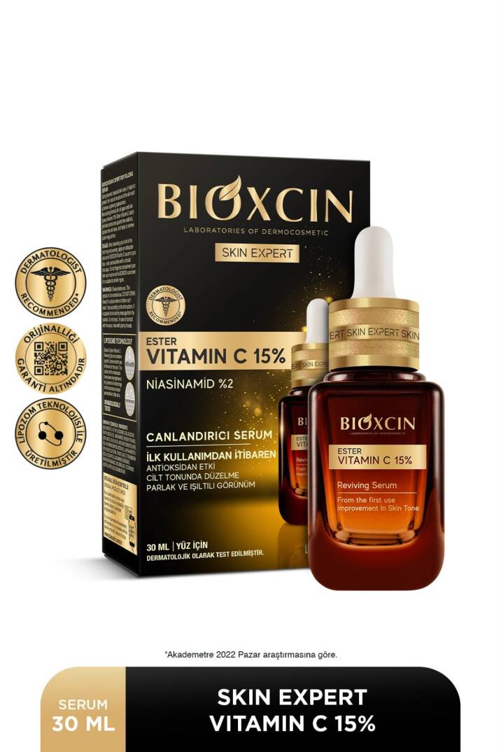 Bioxcin Ester C Vitamini Serum %15 & Niasinamid %2 - Aydınlatıcı Canlandırıcı Renk Tonu Eşitleyici Lipozomal - 2