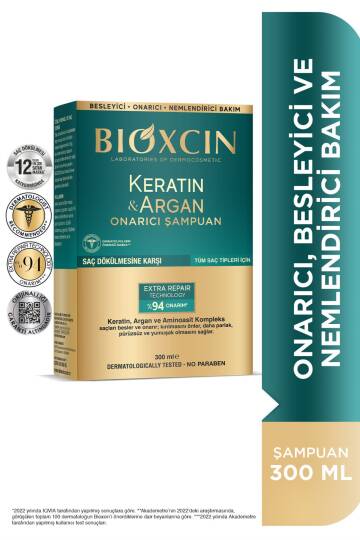 Bioxcin Keratin & Argan Onarıcı Şampuan 300 Ml - Yıpranmış Ve Hasar Görmüş Saçlar 2 Li Avantaj Set - 2