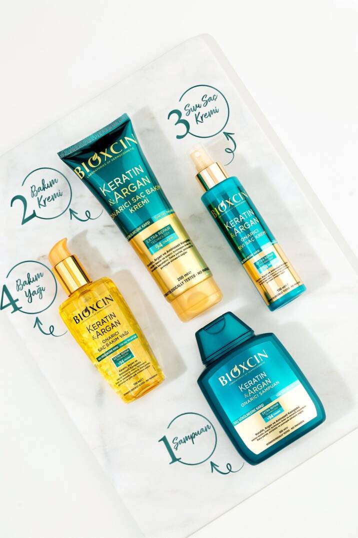 Bioxcin Keratin & Argan Onarıcı Sıvı Saç Bakım Kremi 150 Ml Yıpranmış Ve Hasar Görmüş Saçlar - 4
