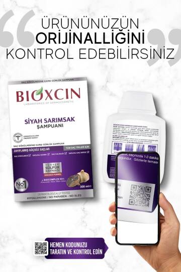Bioxcin Siyah Sarımsaklı Şampuan 300 Ml - Dökülme Sarımsak Şampuanı - 2