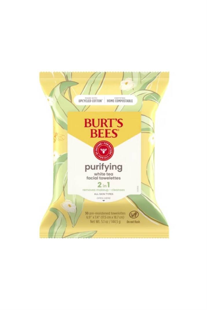 Burts Bees Beyaz Çaylı Yüz Temizleme Mendili - 1
