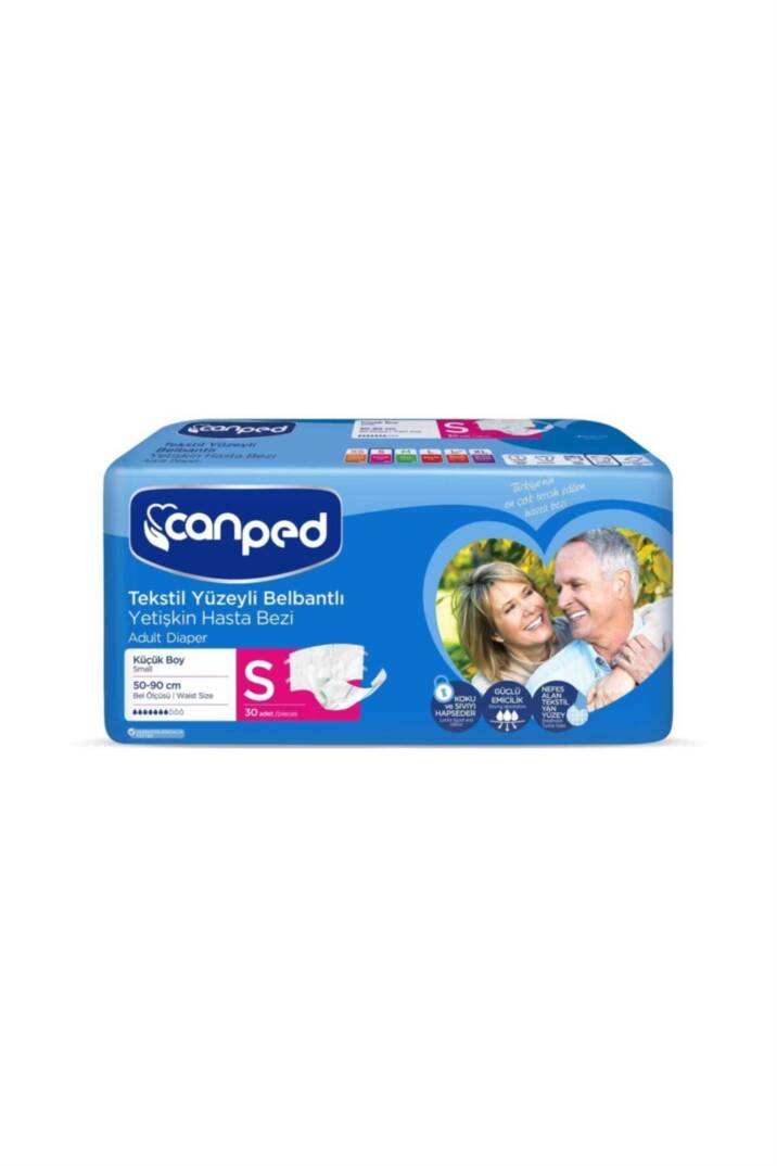 Canped Bel Bantlı Yetişkin Hasta Bezi 30 Adet - S - 1