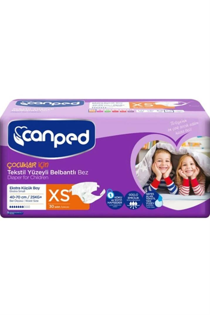 Canped Belbantlı Hasta Bezi xSmall 30'lu - 1