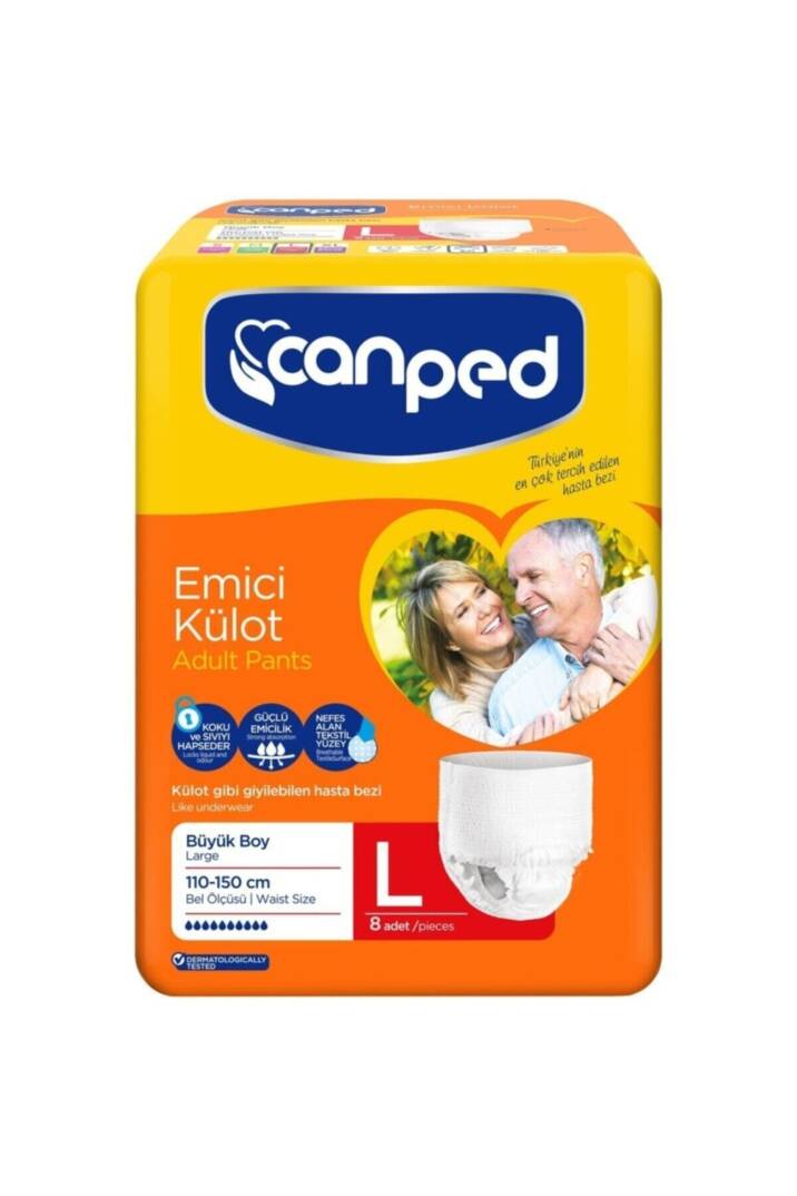 Canped Emici Külot Large Hasta Bezi 8'li - 1