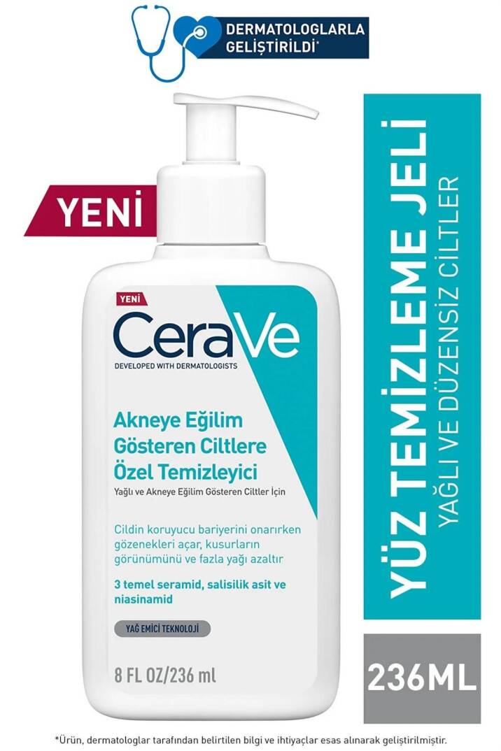 CeraVe Yağlı Ve Düzensiz Ciltler Için Yüz Temizleme Jeli 236 Ml - 1