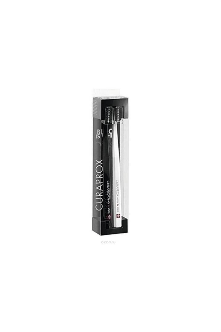 Curaprox Black&white Edition Aktif Karbon Uçlu Ikili Diş Fırçası - 1