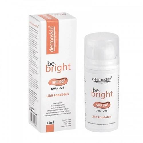 Dermoskin Be Bright SPF50+ Likit Fondöten 33ml - Light - 1