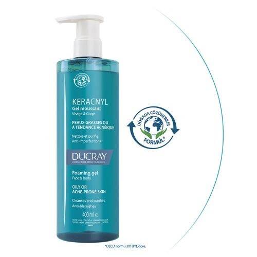 Ducray Keracnyl Foaming Gel Yüz Ve Vücut Temizleme Jeli 400 Ml - 3