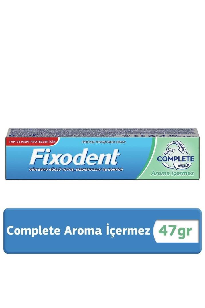 Fixodent Complete Aroma İçermez Diş Protez Yapıştırıcı Krem 47gr - 1