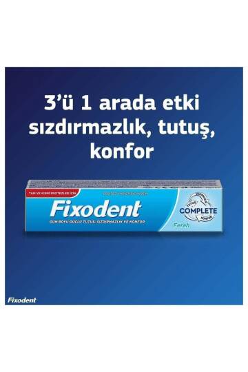 Fixodent  Complete Ferah Diş Protez Yapıştırıcı Krem 47gr - 4