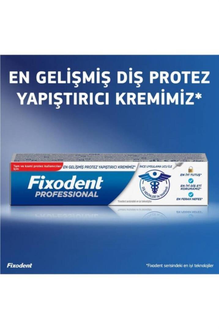 Fixodent Professional Diş Protez Yapıştırıcı Krem 40gr x 3 Adet - 8
