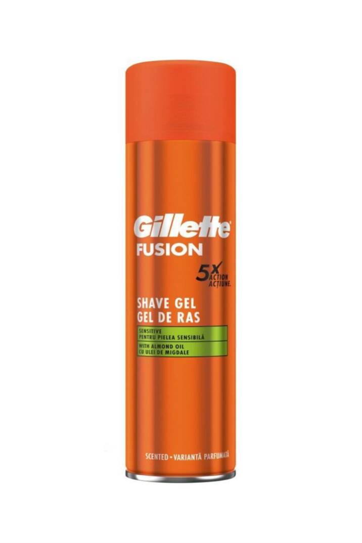 Gillette Fusion 5x Sensitive Badem Yağlı Tıraş Jeli 200 Ml - 1