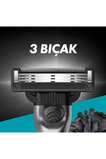Gillette Mach3 Charcoal Tıraş Bıçağı 2 Yedekli Makine 2up - 4