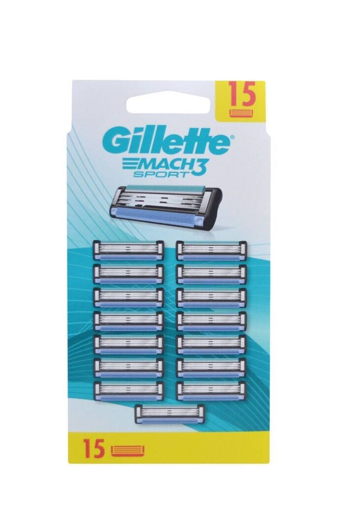 Gillette Mach3 Sport Yedek Tıraş Bıçağı 15'li Kartela - 1