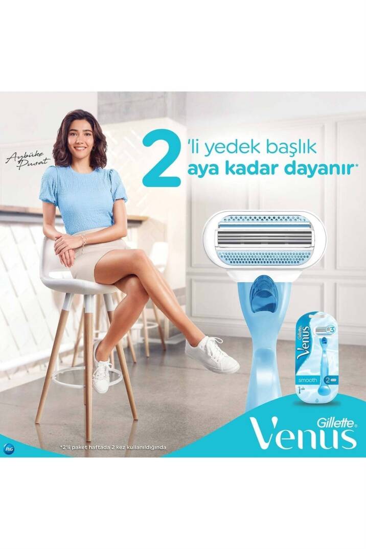 Gillette Venüs Smooth Tıraş Makinesi 2 Yedekli - 2
