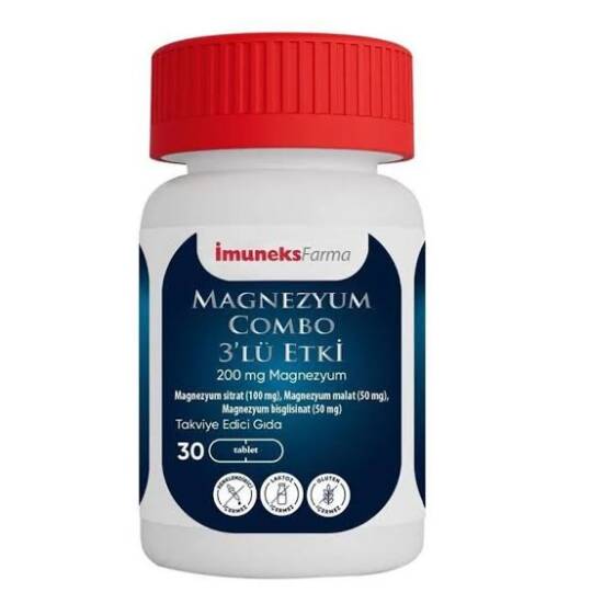 Imuneks Magnezyum Combo 3'lü Etki 30 Tablet