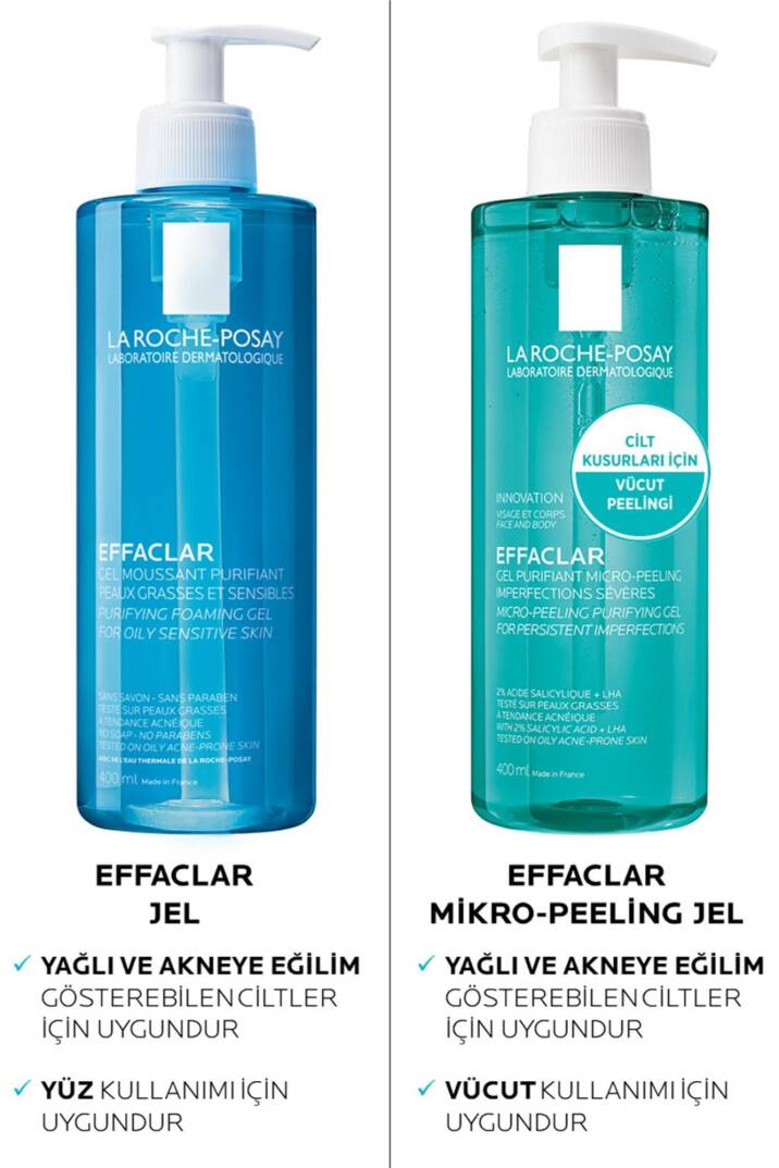 La Roche Posay Effaclar Mikro-peeling Arındırıcı Jel 400 ml- Akneye Eğilim Gösteren Ciltler - 6