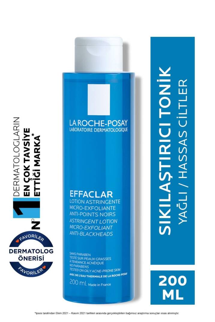 La Roche Posay Effaclar Mikro Soyucu Tonik Yağlı/Akneye Eğilim Gösteren Ciltler Ciltler Gözenek Sıkılaştırıcı 200ml - 1