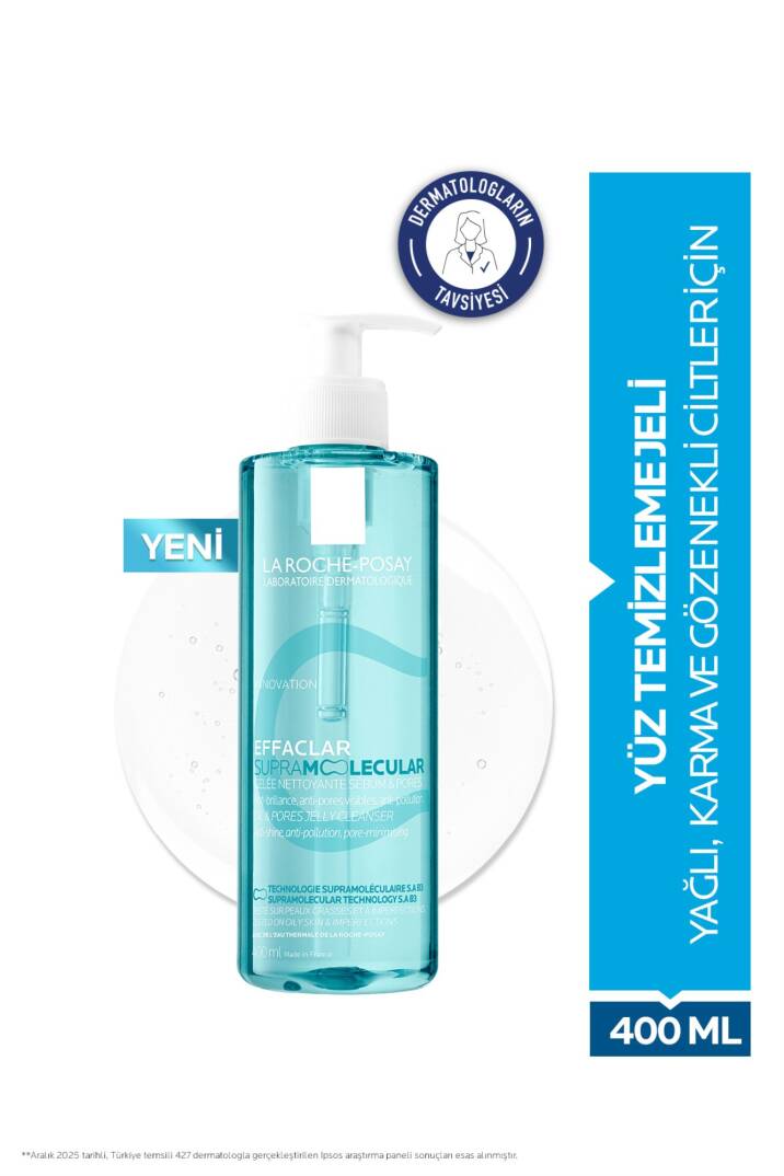 La Roche Posay Effaclar Supramolecular Gözenek Ve Yağlanma Karşıtı Yüz Temizleme Jeli 400 ml - 1