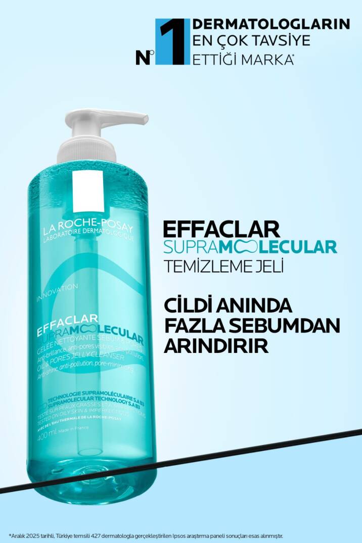 La Roche Posay Effaclar Supramolecular Gözenek Ve Yağlanma Karşıtı Yüz Temizleme Jeli 400 ml - 3