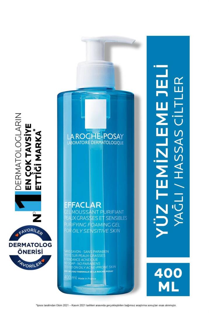 La Roche Posay Effaclar Temizleme Jeli 400ml Yağlı ve Akneye Eğilim Gösteren Ciltler - 1