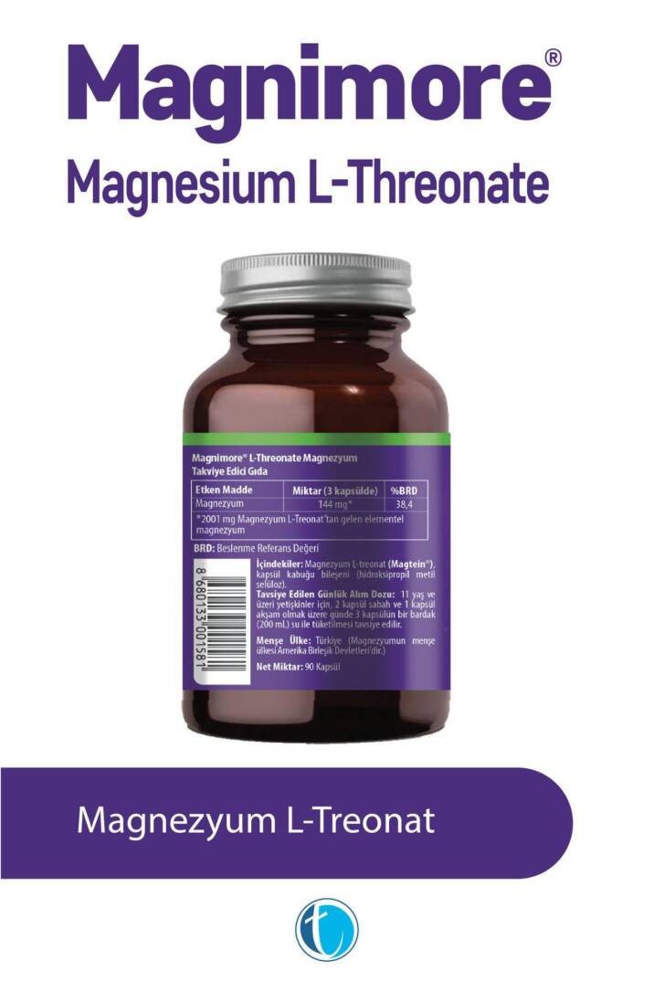 Magnimore Magnesium L-Threonate 90 Kapsül - 1