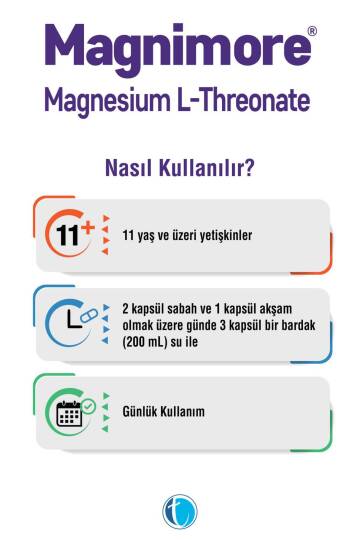 Magnimore Magnesium L-Threonate 90 Kapsül - 3