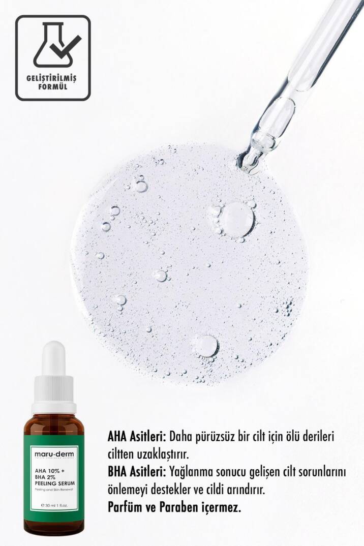 Maruderm Aha %10 + Bha %2 Leke Karşıtı & Cilt Tonu Eşitleyici Peeling Maske Cilt Bakım Serumu 30 Ml - 2