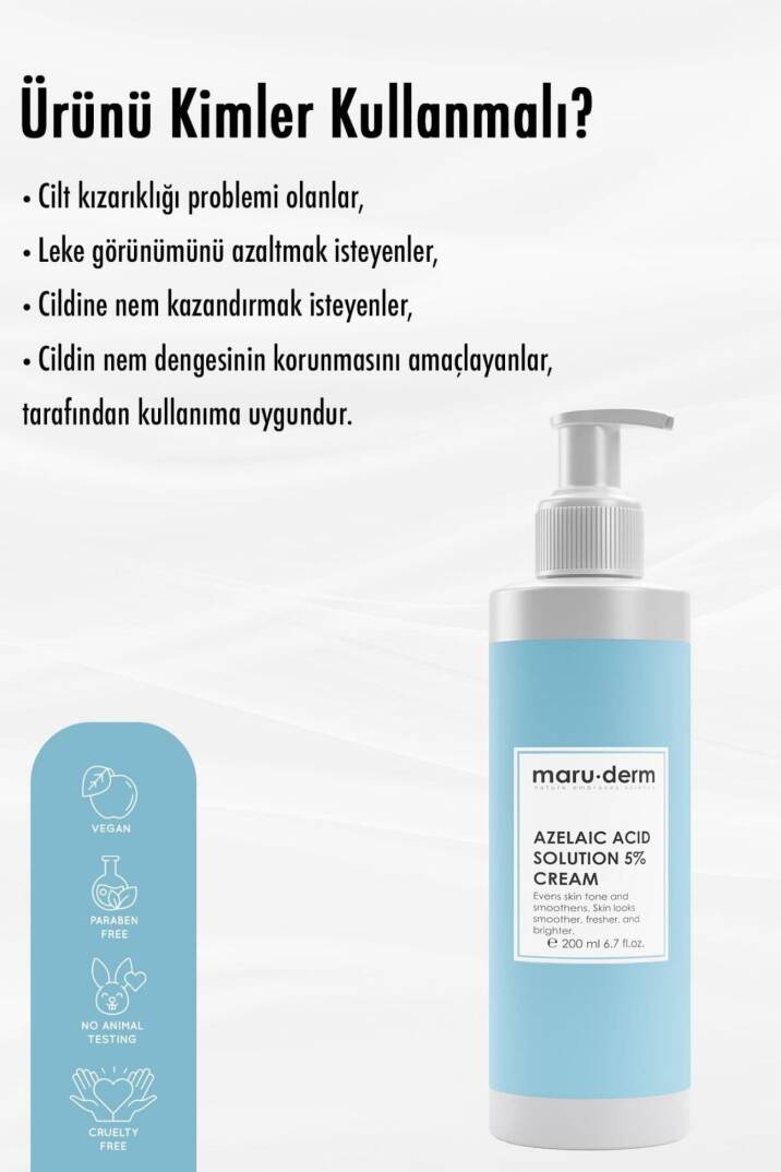 Maruderm Azelaik Asit %5 Cilt Bakım Kremi 200 Ml - 3